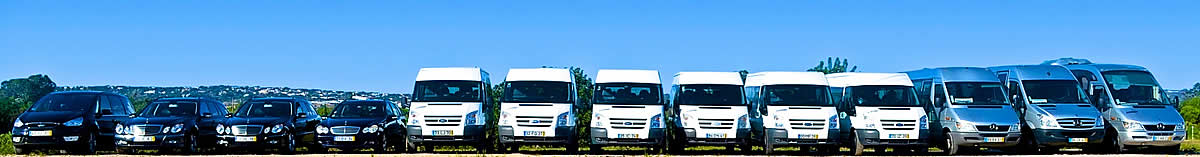 Frota completa de veículos para transfers privados