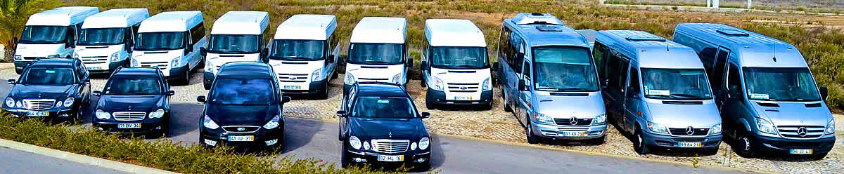 Frota completa de veículos para transfers privados