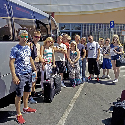 Recolha de grupo no aeroporto de Faro